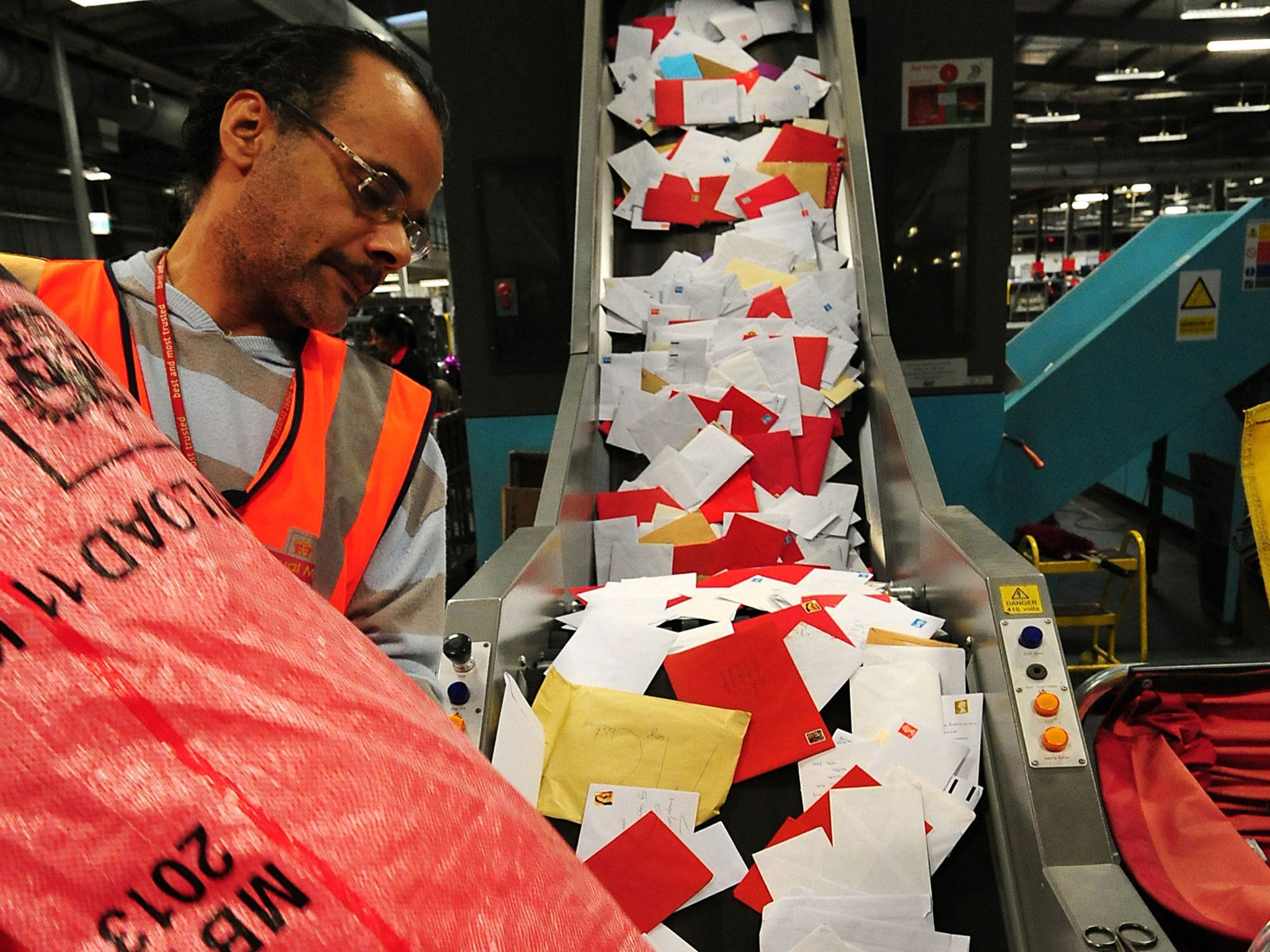 The Christmas rush is fully under way at Nottingham Mail Centre in Beeston, as Royal Mail staff are joined by hundreds of temporary workers to ensure that cards and letters arrive in time.