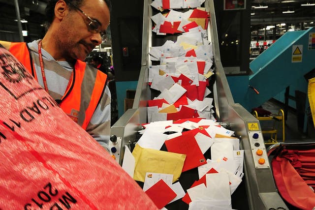 The Christmas rush is fully under way at Nottingham Mail Centre in Beeston, as Royal Mail staff are joined by hundreds of temporary workers to ensure that cards and letters arrive in time.