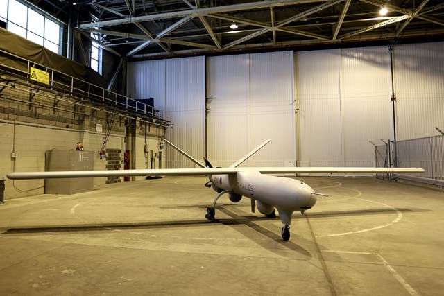 The Watchkeeper drone on display at RA F Waddington