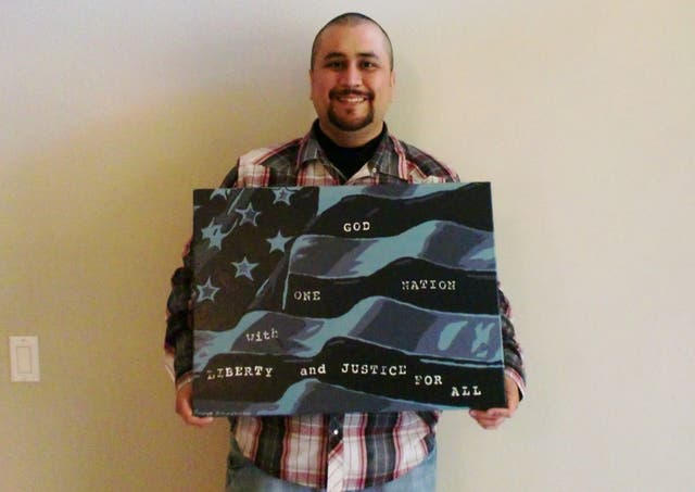 George Zimmerman has listed his first original painting on eBay for auction