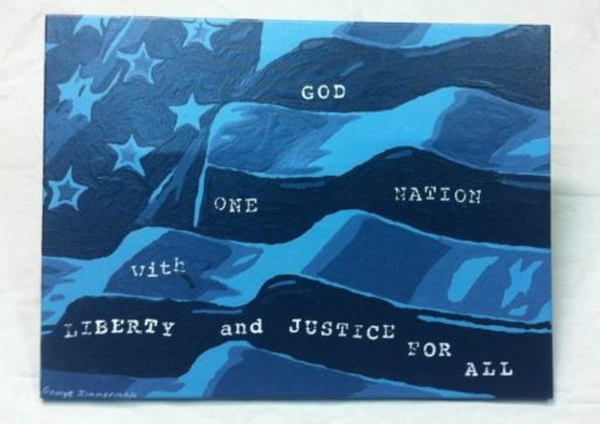 George Zimmerman's patriotic Stars and Stripes painting