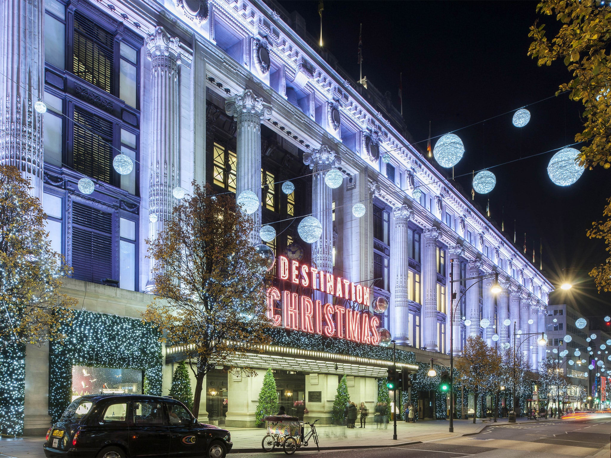 Selfridges’ festively themed main entrance