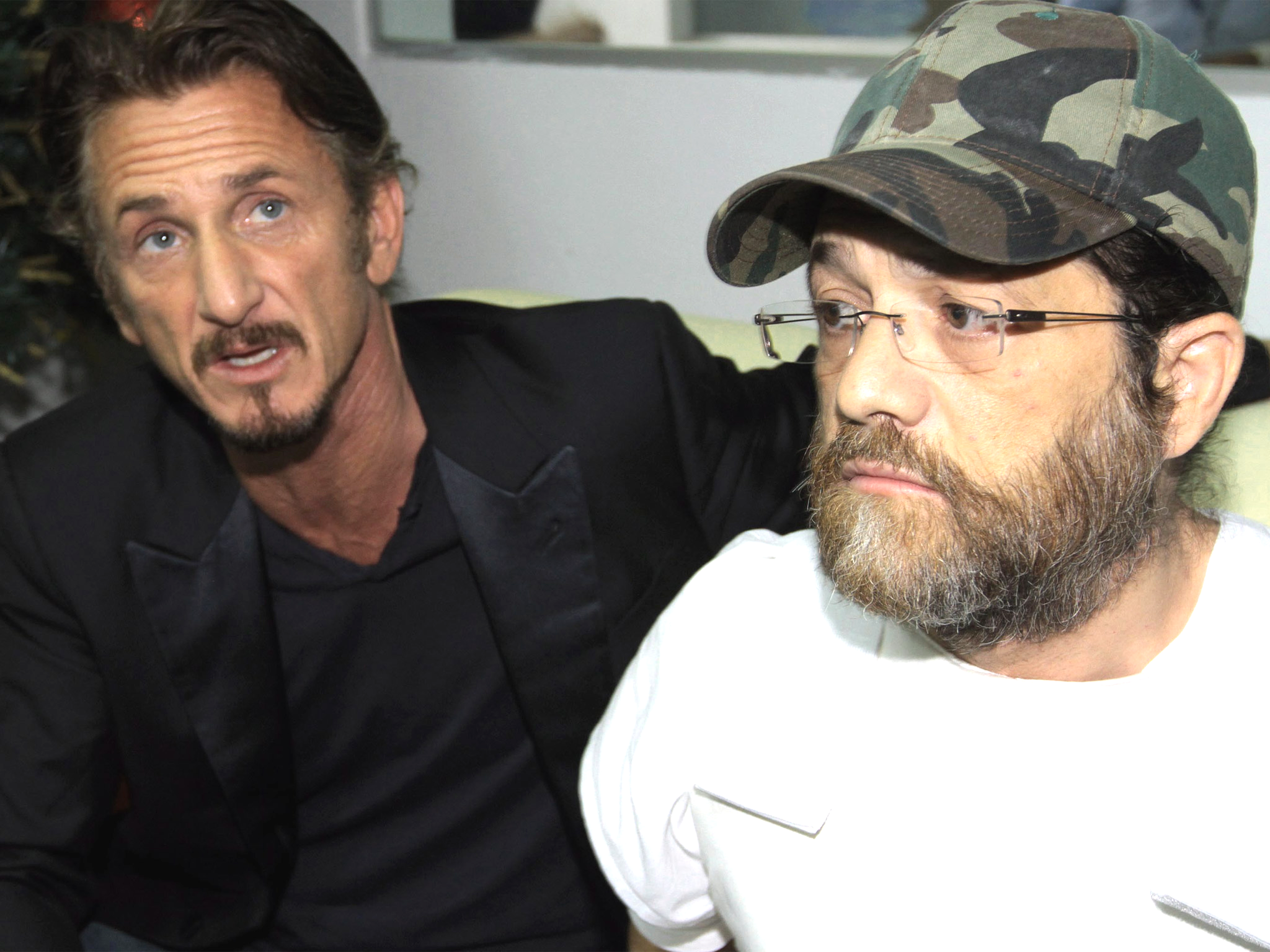 Jacob Ostreicher, right, with Sean Penn last year