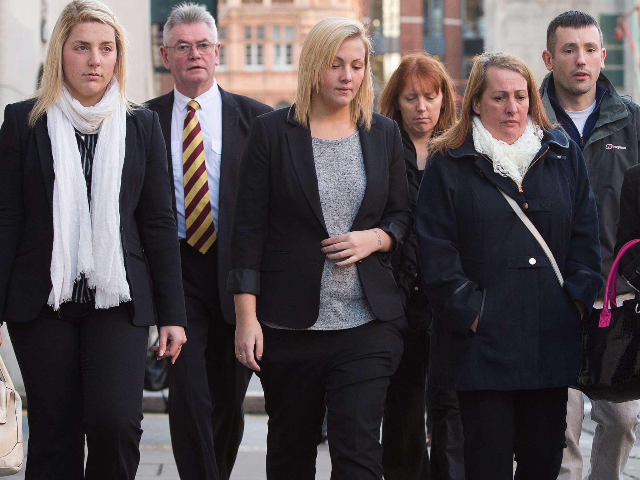 Family members and loved ones of soldier Lee Rigby