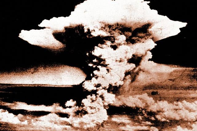 Scenes of devastation: the Atomic bomb blast over Hiroshima in 1945