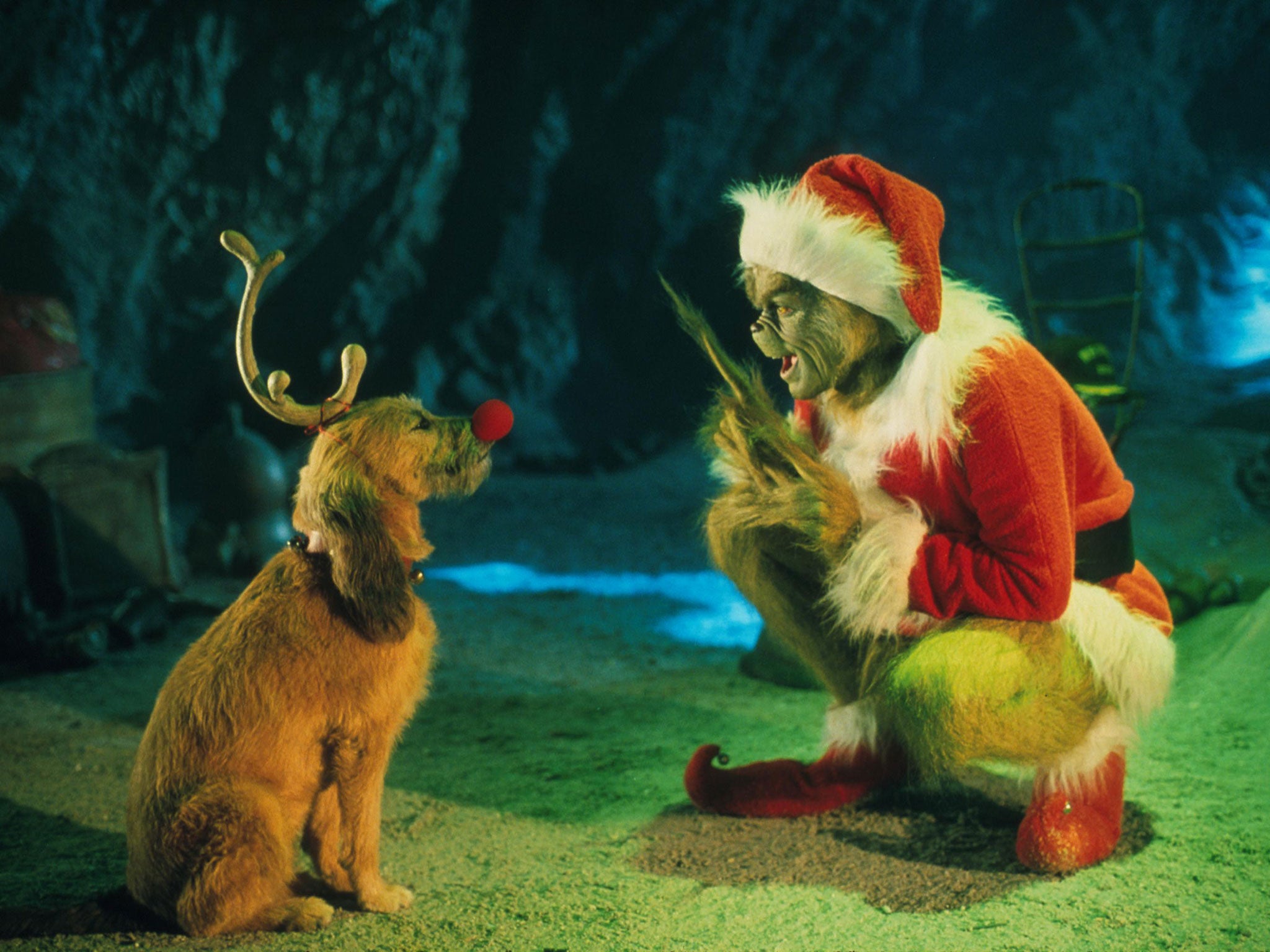 Jim Carey in How the Grinch Stole Christmas