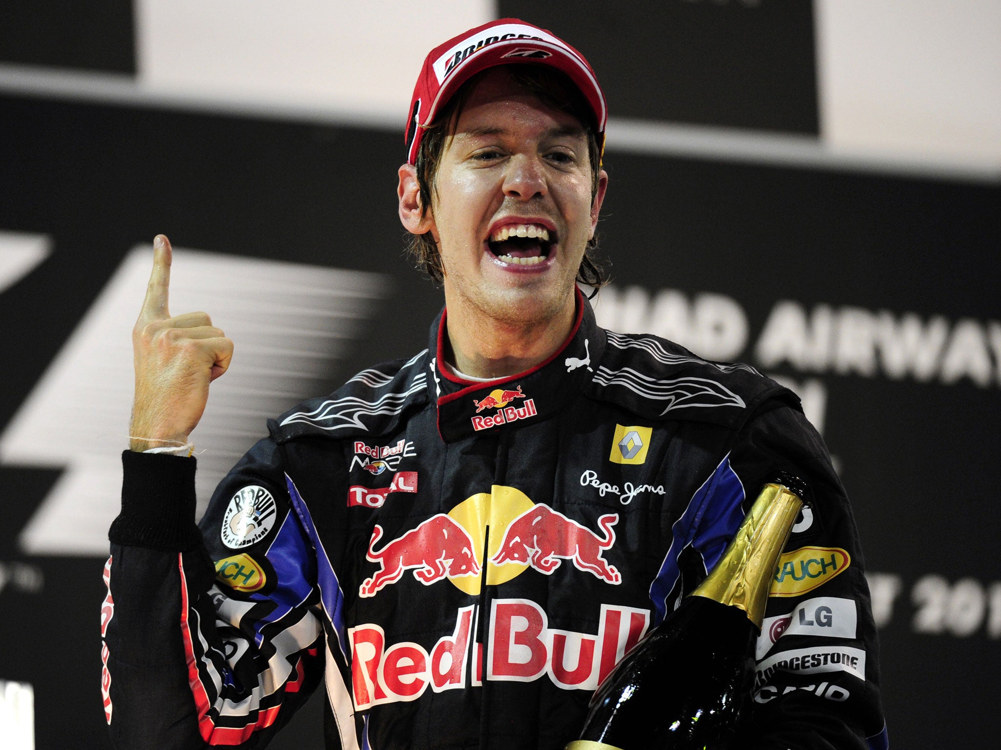 This time last season Vettel was celebrating his fourth straight title