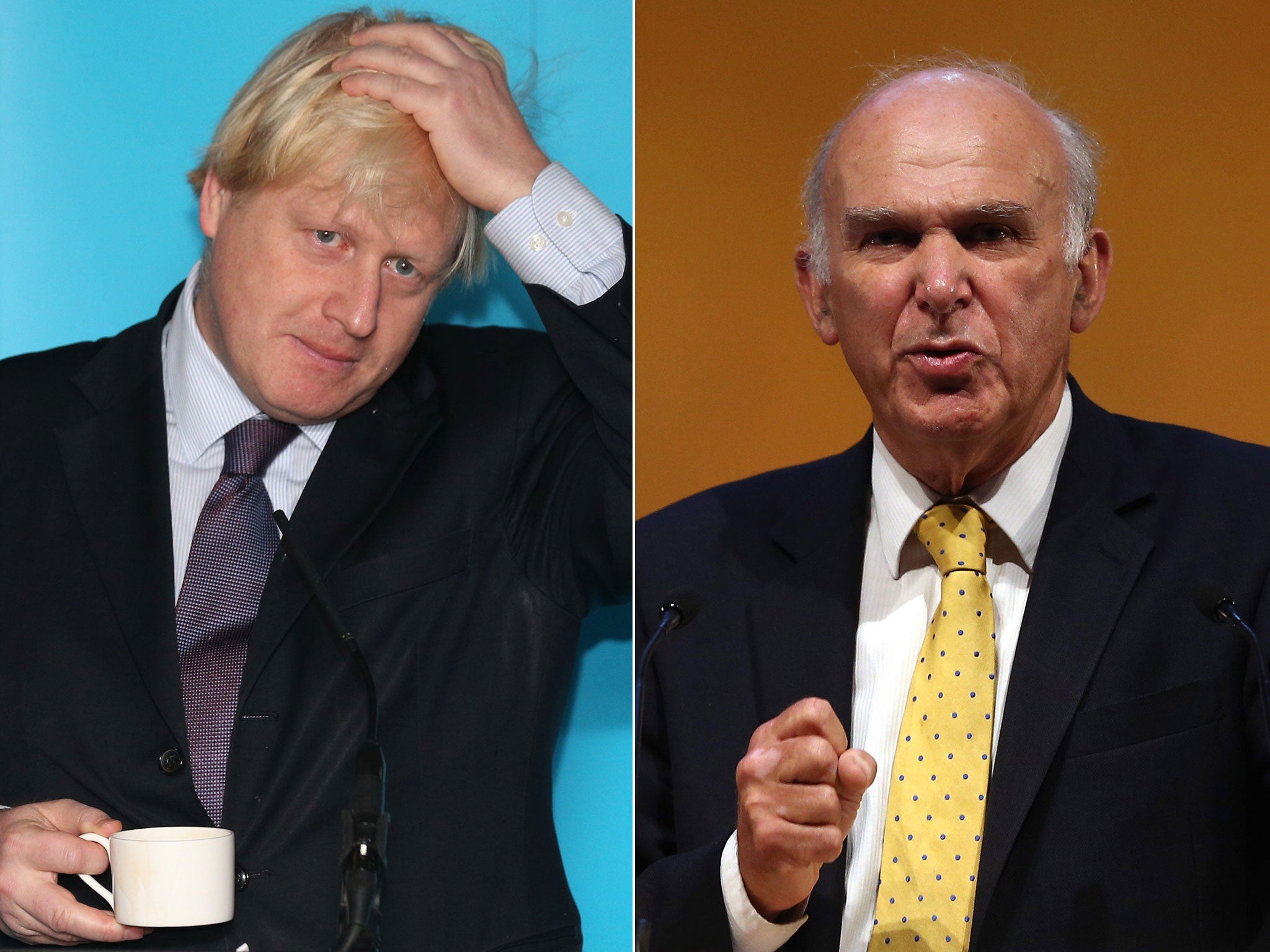 Boris Johnson dismissed Vince Cable's remarks as 'rubbish'