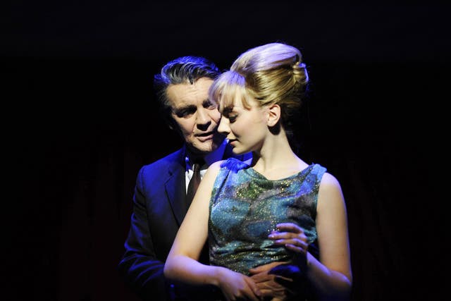 Alexander Hanson, here with Charlotte Blackledge as Mandy Rice-Davies, plays the title role in 'Stephen Ward'  
