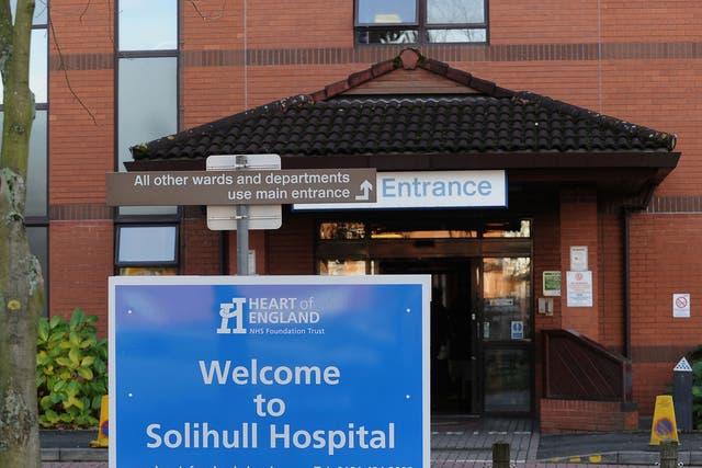 General view of Solihull Hospital, West Midlands where the now-suspended surgeon operated