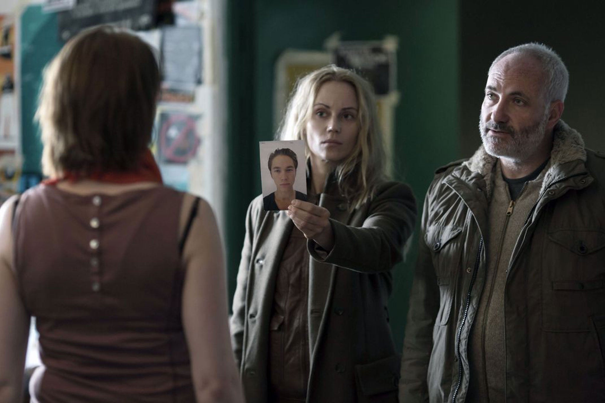 Noren with Kim Bodnia as her Danish counterpart Martin Rohde