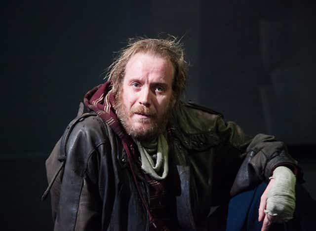 Rhys Ifans plays Danny in 'Protest Song' by Tim Price at the National's Shed theatre