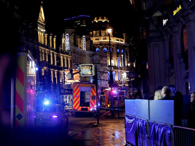 Seventy-nine people were injured after plasterwork fell on to the audience