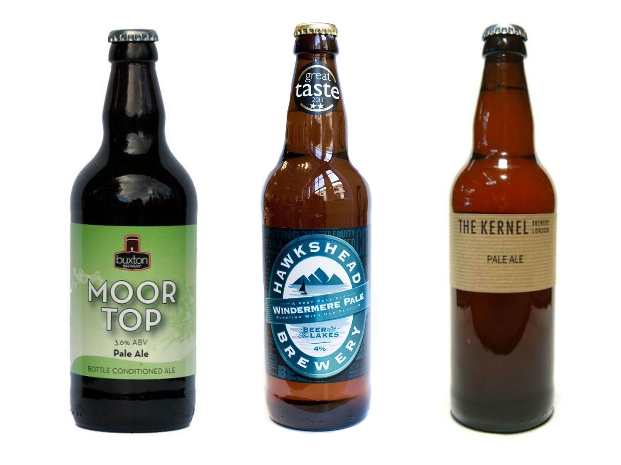 Buxton Moor Top; Hawkshead Windermere Pale Ale; The Kernel Table Beer