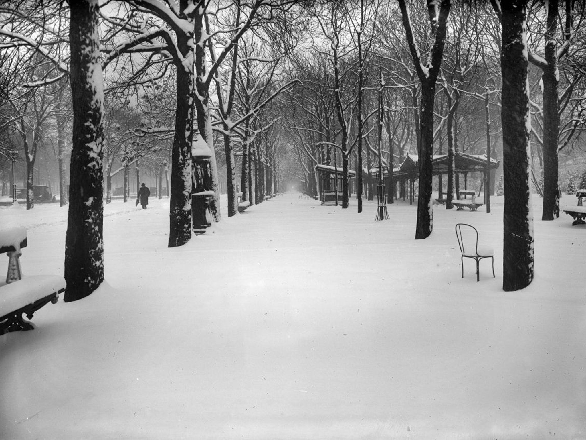 The last noel: Winter in the the Champs-Élysées, before the war