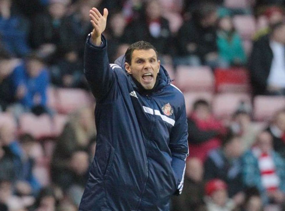 Sunderland manager Gus Poyet, pictured here at an earlier match, refused to comment on the decision