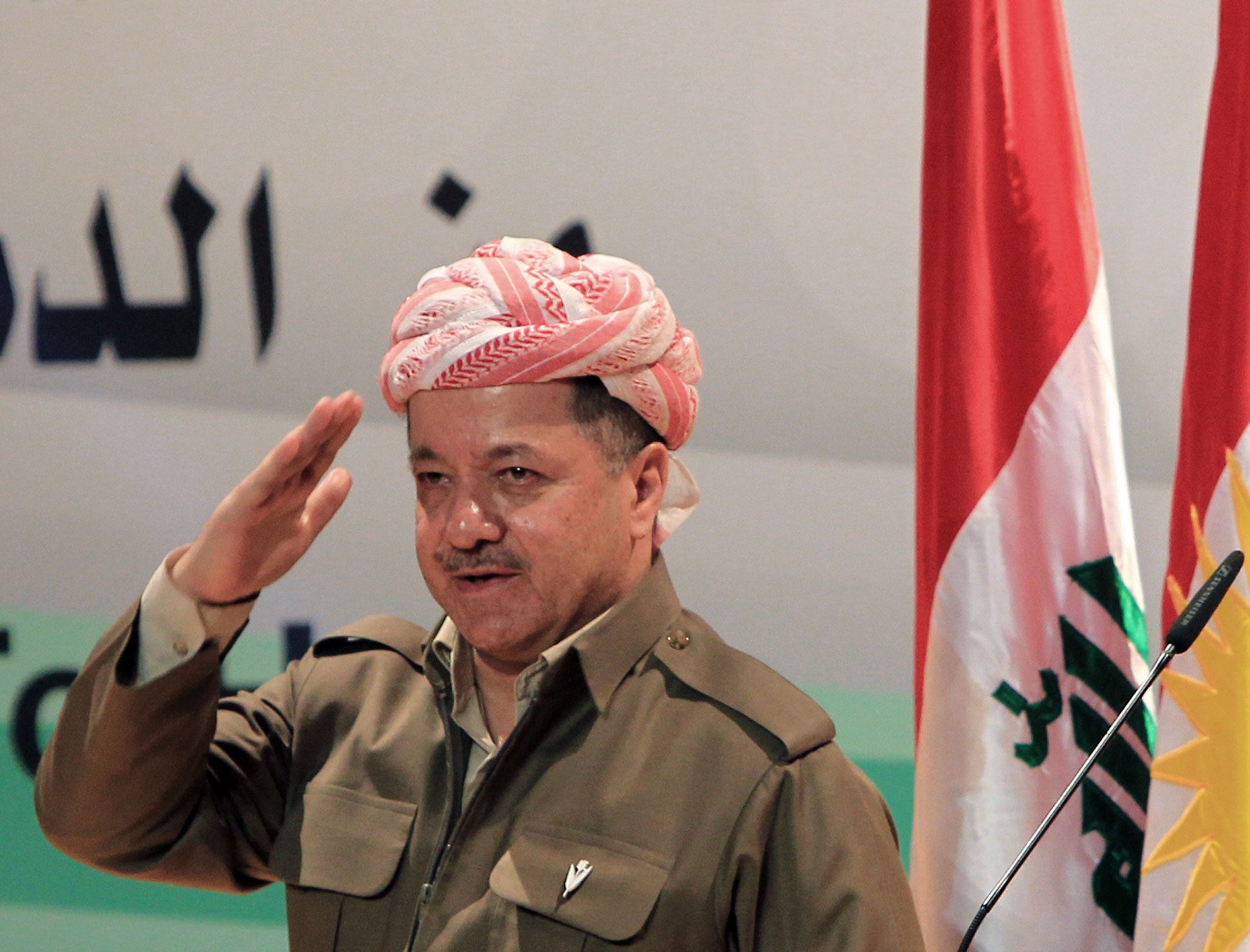 Massoud Barzani, Kurdish regional government's president in northern Iraq