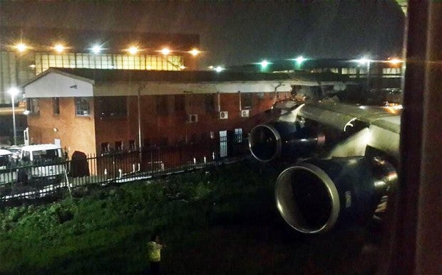 British Airways Plane Crashes Into Building At - 