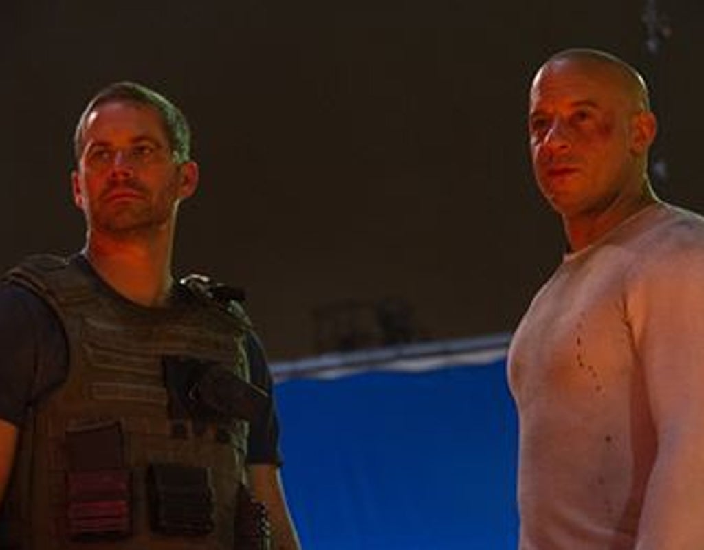 Vin Diesel posted this picture on his official Facebook page - the last scene he shot with Paul Walker