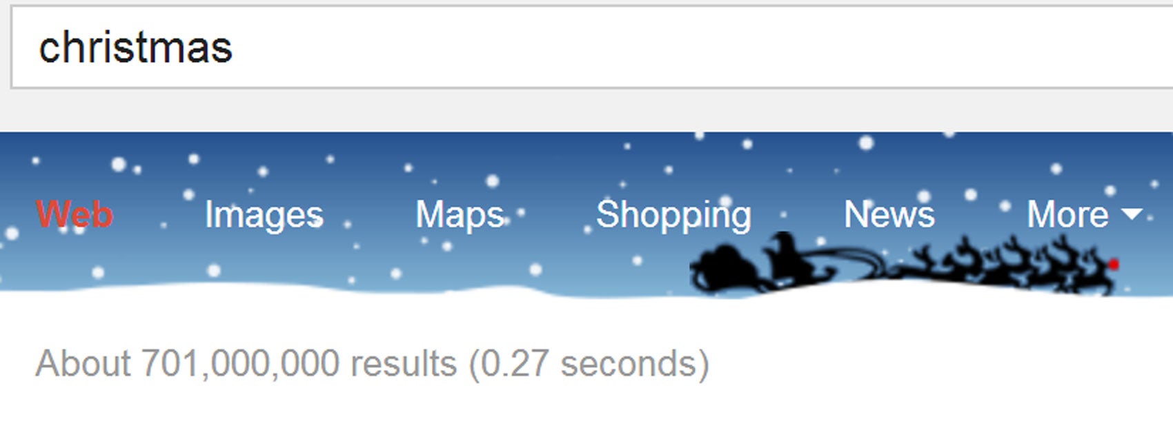 Google is marking Christmas on its page
