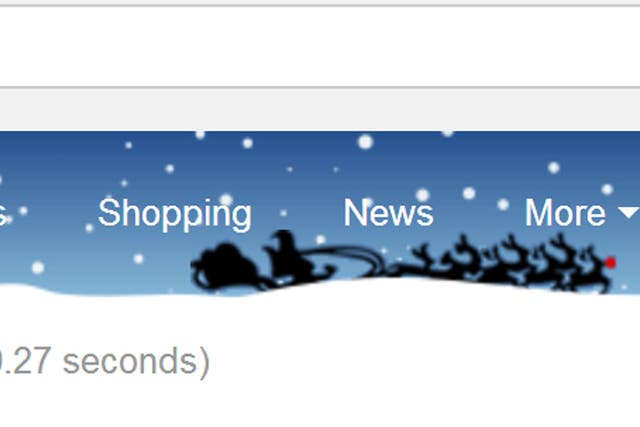 Google is marking Christmas on its page