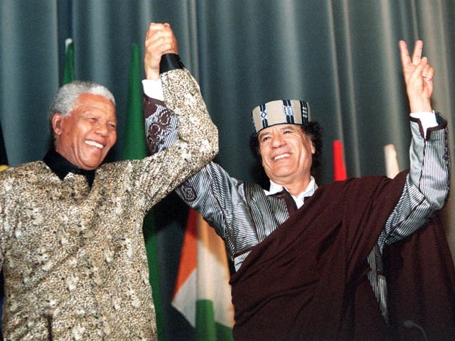 Nelson Mandela forged a close relationship with Libya's Muammar Gaddafi