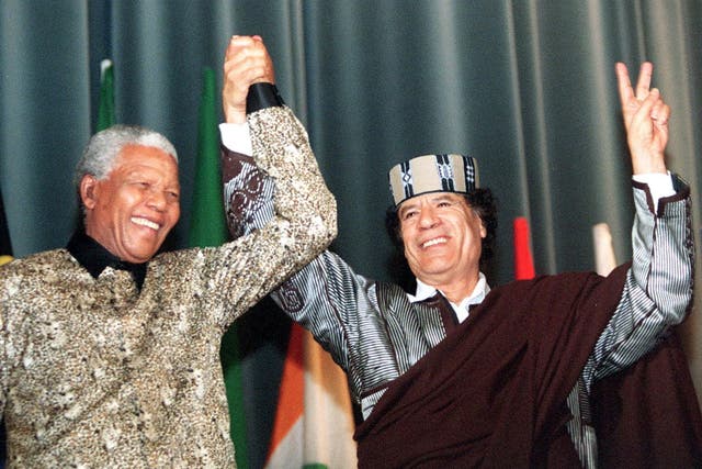 Nelson Mandela forged a close relationship with Libya's Muammar Gaddafi