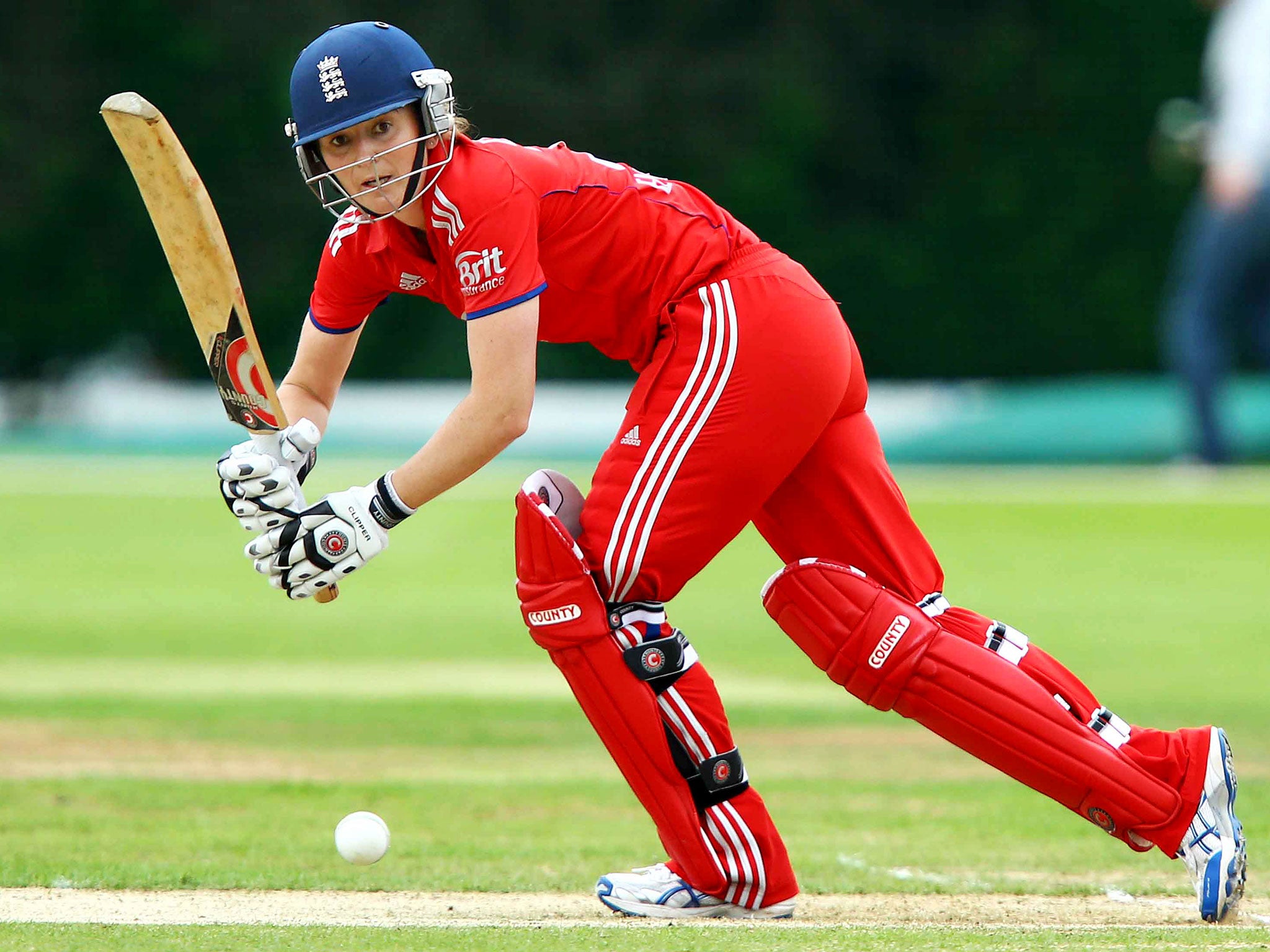 The England captain, Charlotte Edwards, piles on the runs