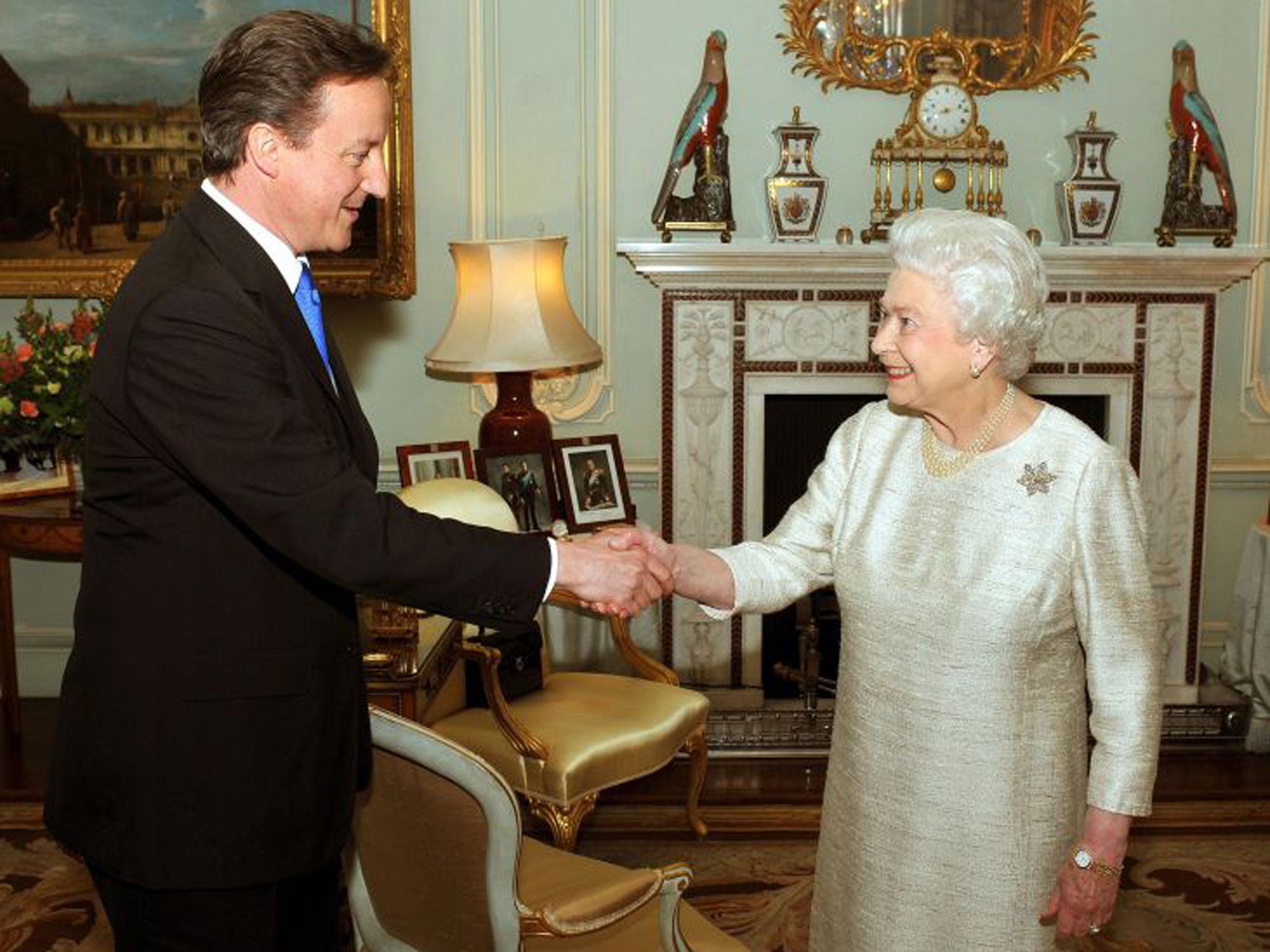 Royal audience: the Queen greets the new Prime Minister David Cameron in 2010 (PA)