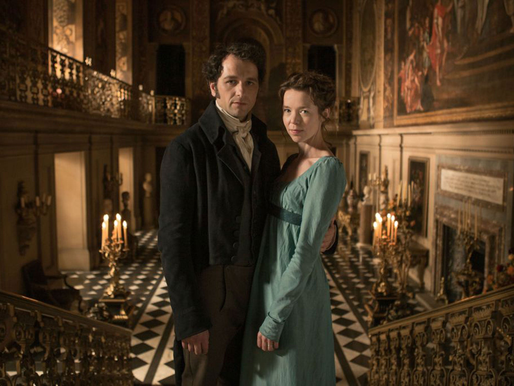 To the manor born: Matthew Rhys and Anna Maxwell Martin on the set of ‘Death Comes to Pemberley'