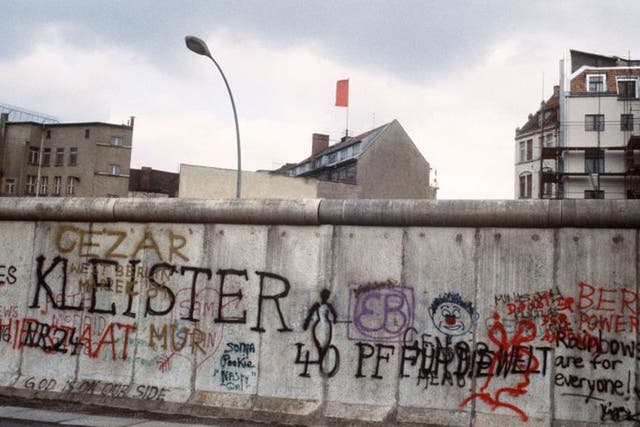 The Berlin Wall was built along the border between the German Democratic Republic (GDR) and the Federal Republic of Germany