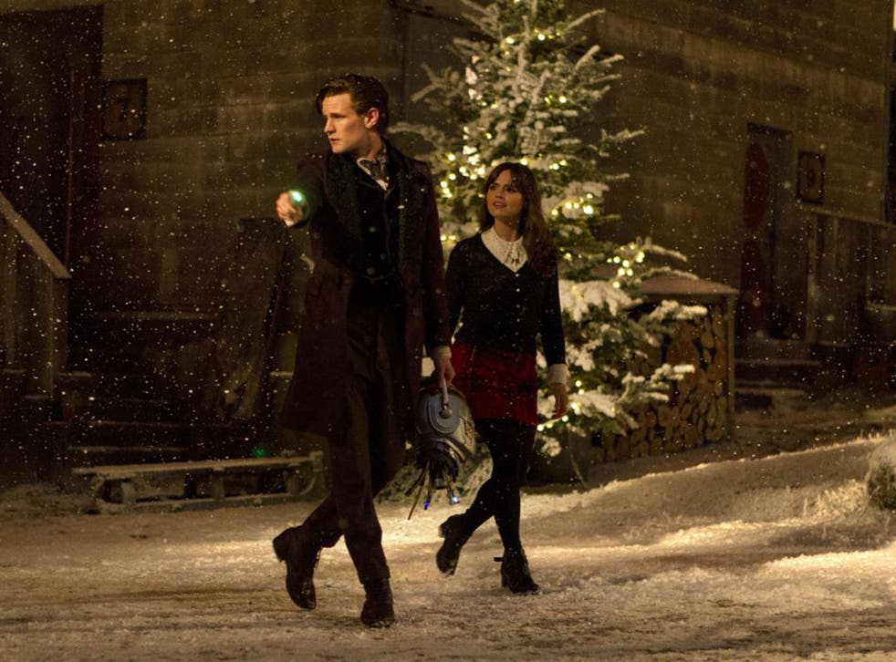 Matt Smith and Jenna Coleman as the Doctor and his assistant in last night’s Christmas sci-fi spectacular