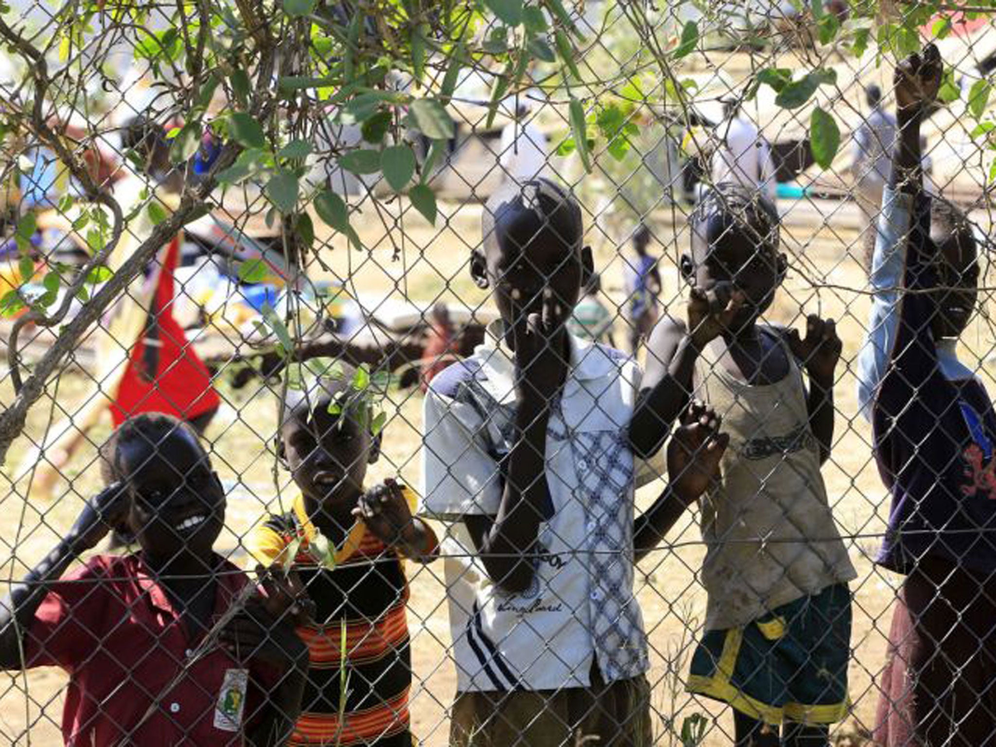 Children displaced by the fighting in South Sudan