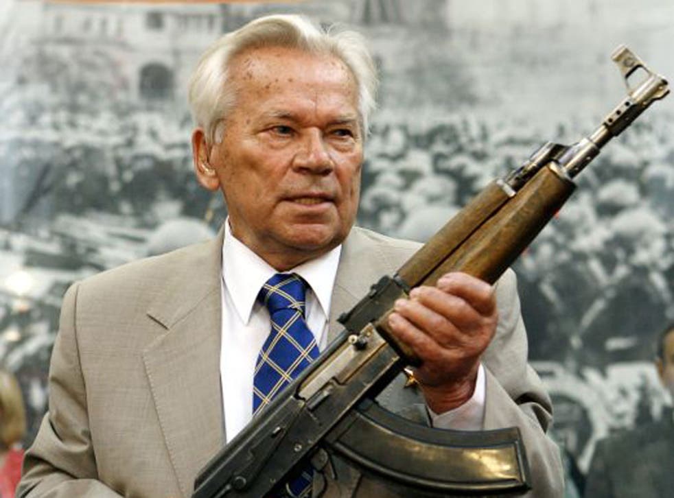 Kalashnikov with his creation, the most successful assault rifle ever made