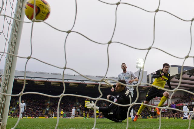 Fernando Forestieri scores for Watford in their 4-0 win over Millwall