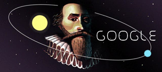 Astronomer Johannes Kepler's google doodle