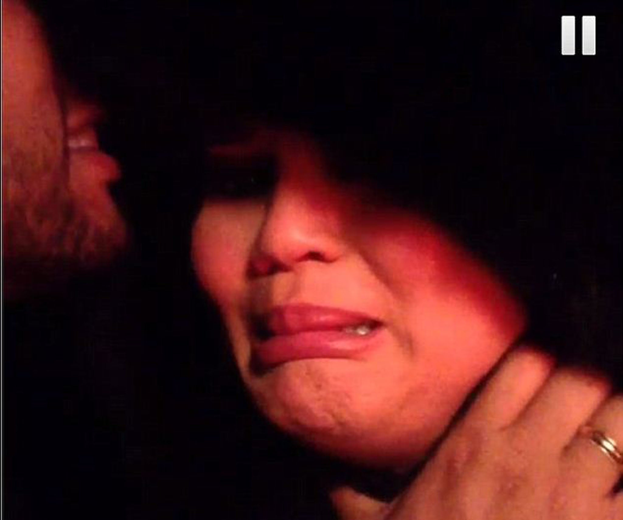 Teigen then acts distressed and cries out “Help!” while the pair enact a fight.
