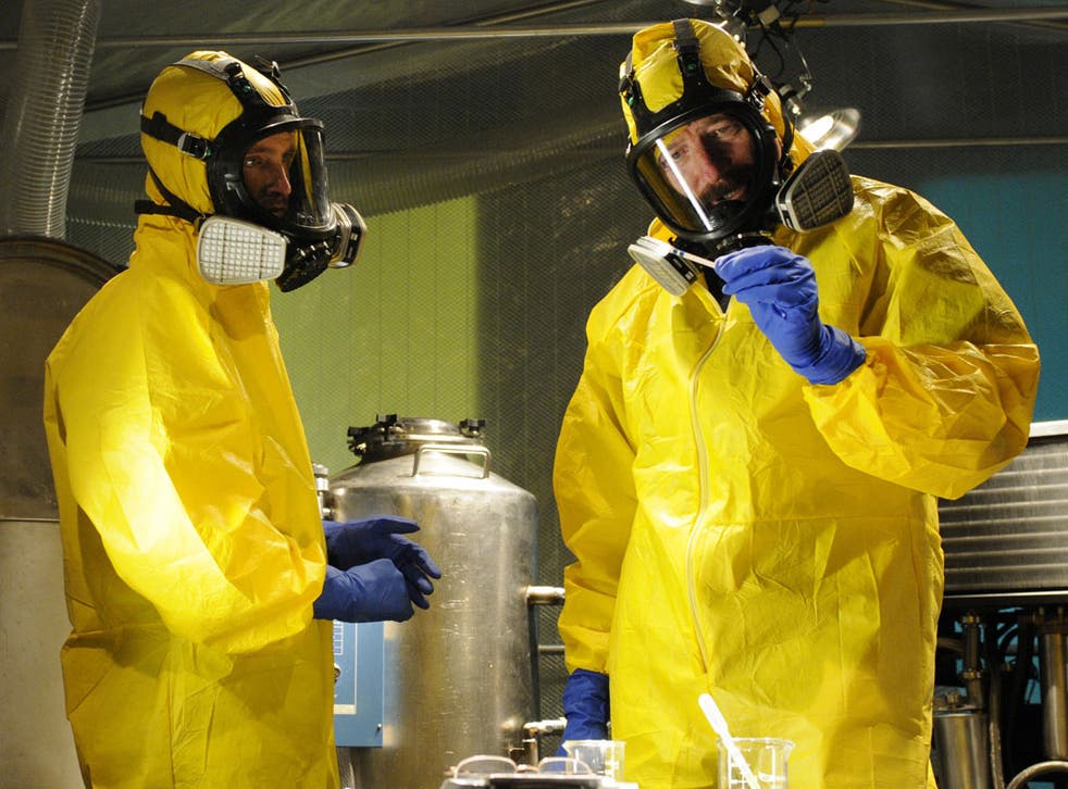 Aaron Paul and Bryan Cranston in the fifth series of Breaking Bad