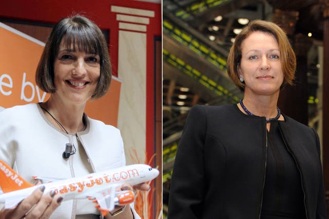 Carolyn McCall (left) holds the same position at easyJet, while Inga Beale is the new chief executive of Lloyd’s of London