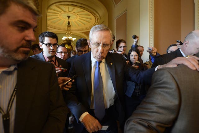 Democrat Senate leader, Harry Reid, after a deal was reached on the ‘fiscal cliff’