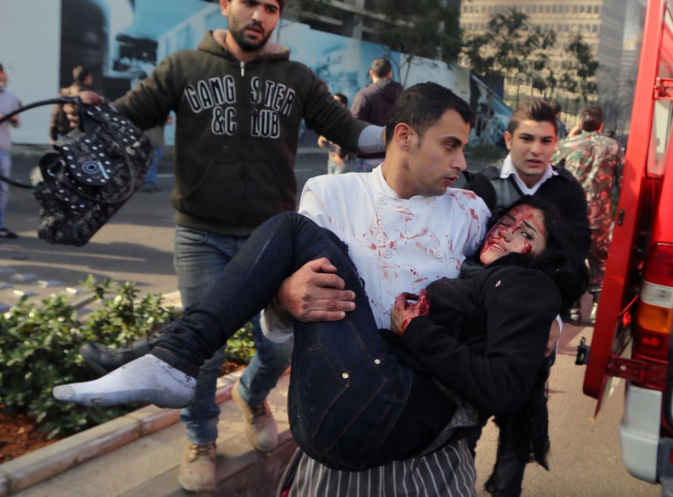 This Lebanese woman was among those injured in the explosion which claimed the life of Mohamad Chatah in Beirut 