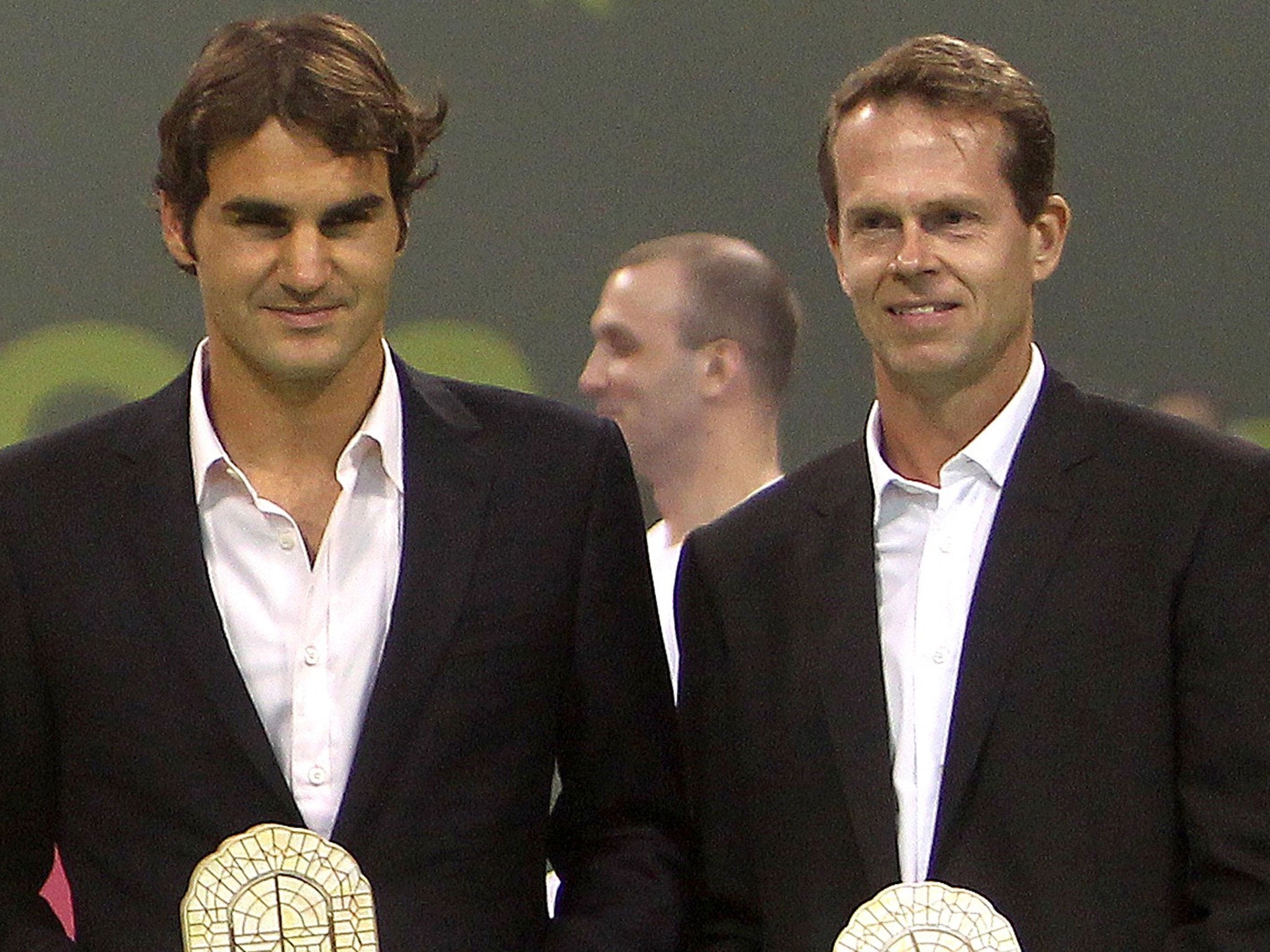 Roger Federer and Stefan Edberg in 2012 - Edberg is joining Federer's coaching team