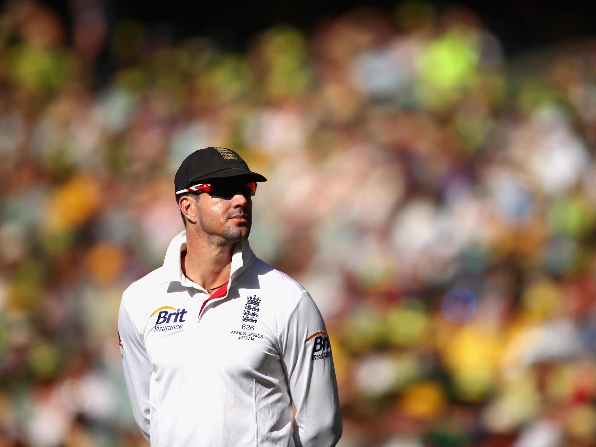 Kevin Pietersen looks on as England crumble once against in the Fourth Ashes Test in Melbourne