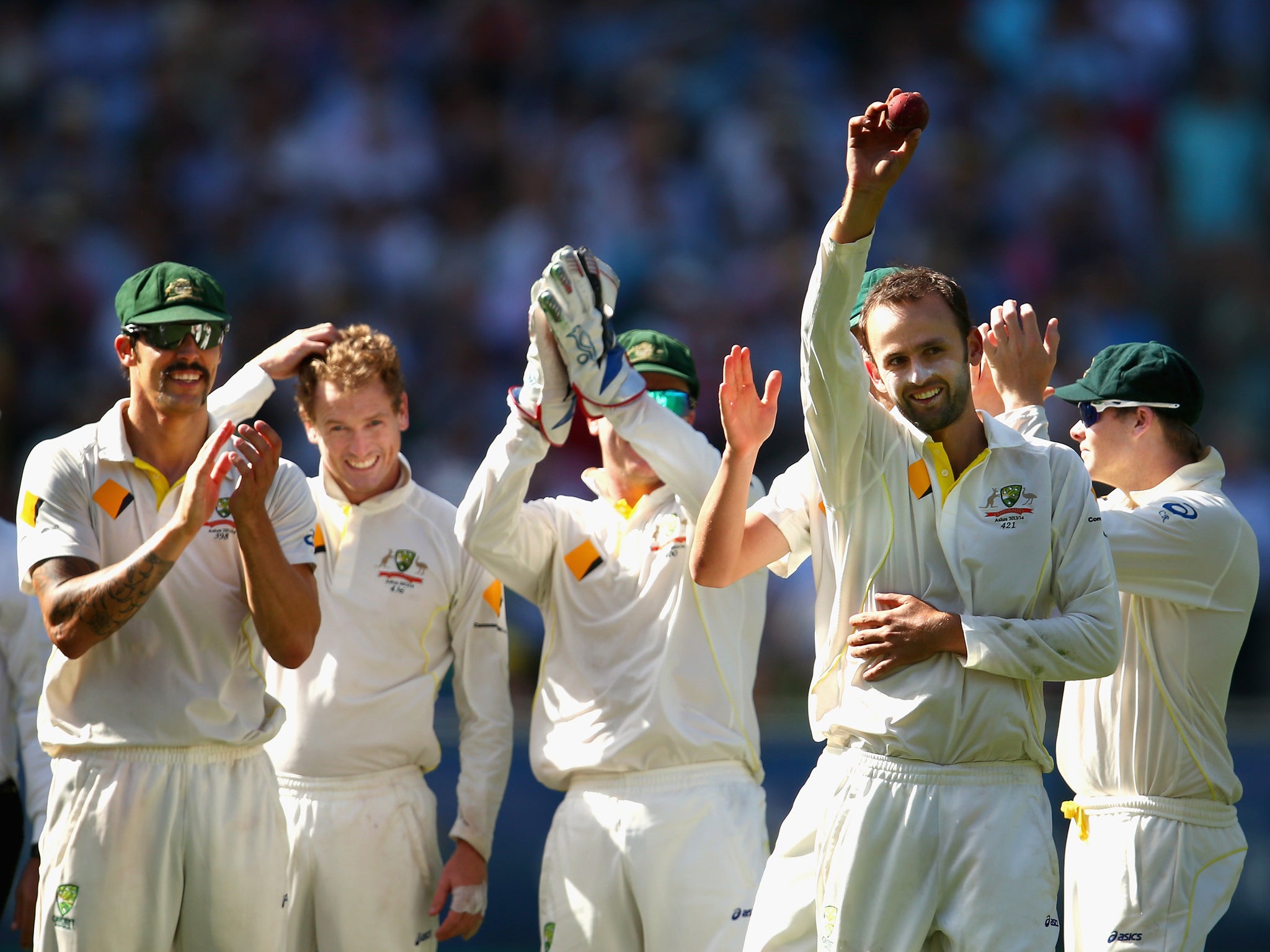 Australia spin bowler Nathan Lyon picked up five wickets during England's second innings