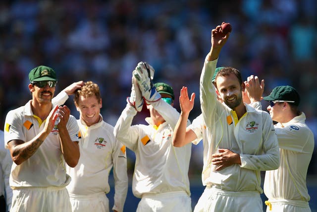 Australia spin bowler Nathan Lyon picked up five wickets during England's second innings
