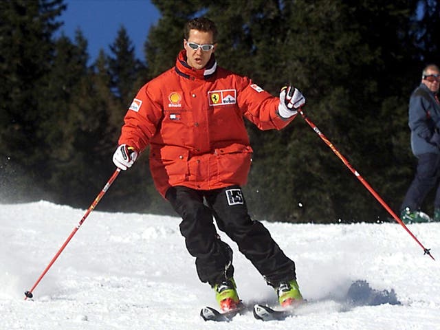 File: Seven-time Formula One world champion Michael Schumacher is reported to have suffered a serious head injury while skiing in the French Alps 