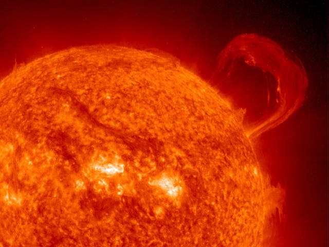 At the height of the magnetic flip, the sun goes through periods of increased solar activity with more sunspots and eruptive events such as solar flares 