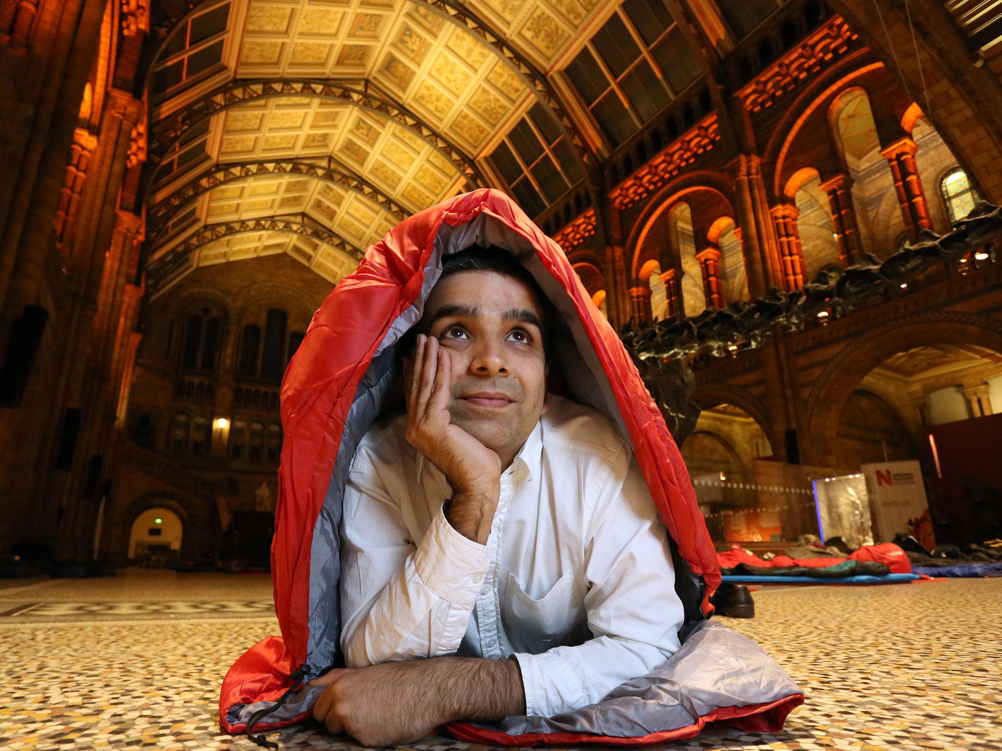 Kunal Dutta beds down at the Natural History Museum