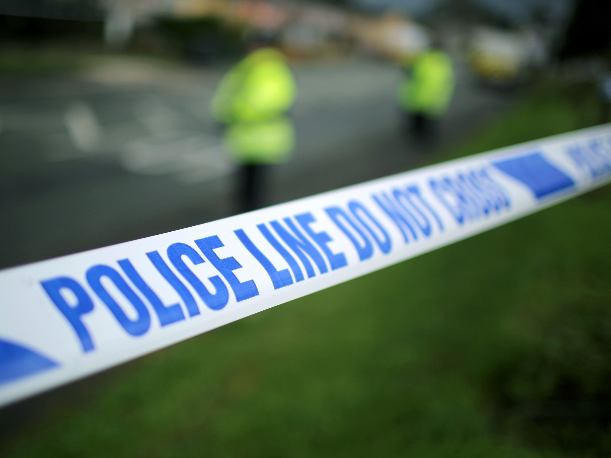 An area cordoned off by police, similar to the cordoned off house in Hartlepool where Mark Denton was found injured on New Year's Eve.