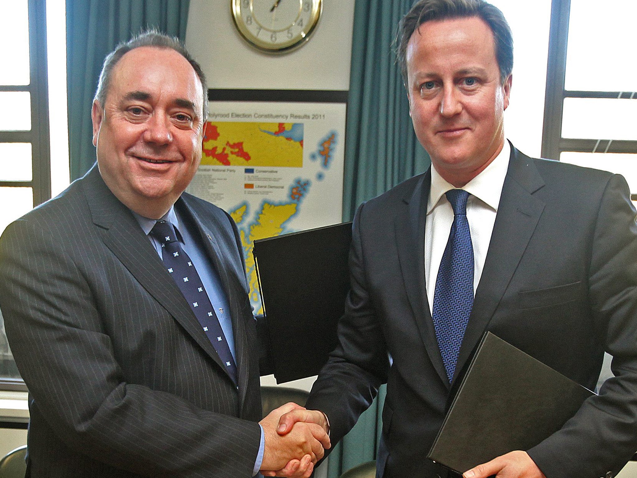 David Cameron and Alex Salmond signed the Edinburgh Agreement two years ago